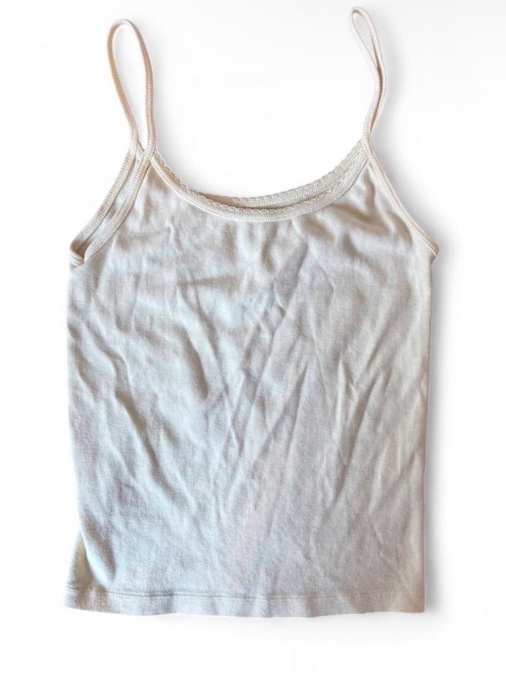 Brandy Melville Pastel Yellow Tank Top with Spaghetti Straps Size Small - Picture 5 of 5